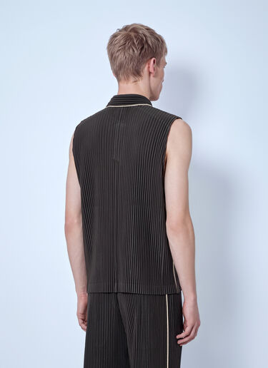 Homme Plissé Issey Miyake Pleated Sleeveless Top Brown hmp0166019
