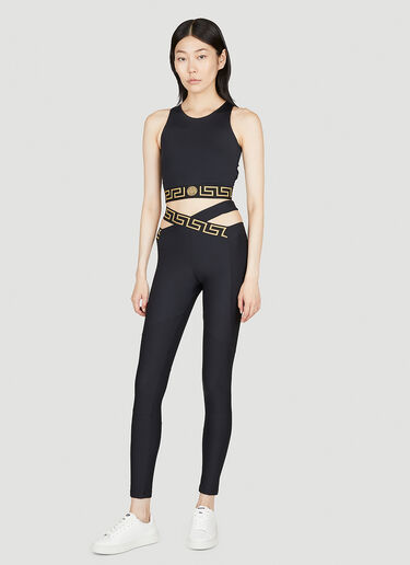 Versace Greca Crossover Leggings Black ver0251026