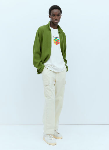 Logo Print T-Shirt Stüssy Logo Print T-Shirt Cream sts0152075