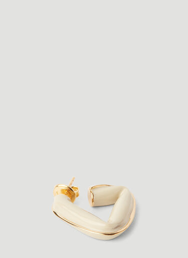 Gold-Plated Enamel Triangle Earrings Bottega Veneta Gold-Plated Enamel Triangle Earrings Beige bov0245084