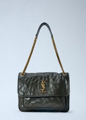 Saint Laurent Medium Niki Chain Shoulder Bag Dark Green sla0264008