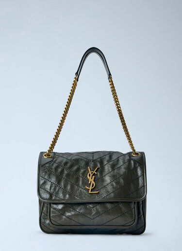 Saint Laurent Medium Niki Chain Shoulder Bag Dark Green sla0264008
