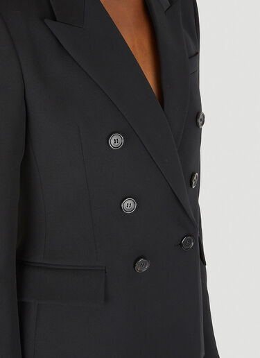 Saint Laurent Double-Breasted Button-Up Blazer Black sla0247023