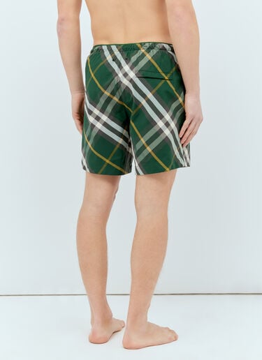 Burberry Check Swim Shorts Green bur0155043