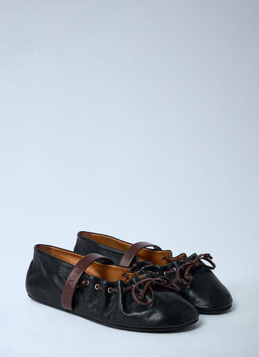 Leather Flat Shoes Marni Leather Flat Shoes Brown mni0263014