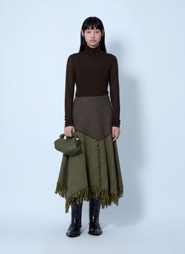 GANNI Marl Mesh Turtleneck Brown gan0266009