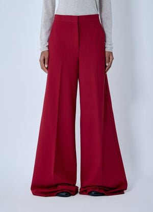 Max Mara Wide-Leg Tailored Pants Red max0263004
