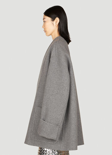 Boiled Melange Coat Bottega Veneta Boiled Melange Coat Grey bov0253080
