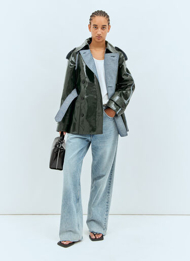 High-Shine Trench Coat JW Anderson High-Shine Trench Coat Black jwa0257014