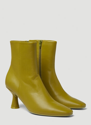 MM6 Maison Margiela Pointed Heeled Boots Green mmm0249030