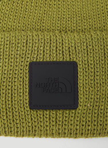 The North Face Logo Patch Beanie Hat Green tnf0154014