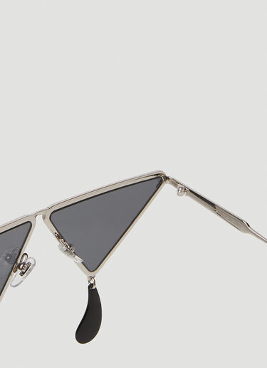 Gucci Studded Geometric Sunglasses Silver guc0250263