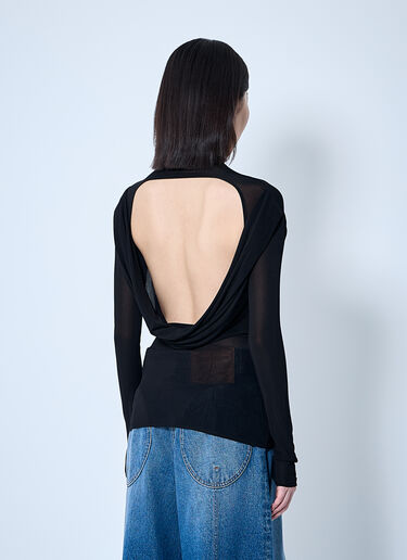 Jean Paul Gaultier 露背锥形上衣  黑色 jpg0260007