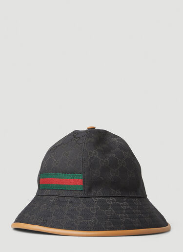 Gucci GG 모노그램 버킷 햇 블랙 guc0351001