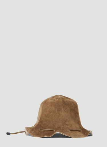 Hender Scheme Drawstring Suede Bucket Hat Brown hes0152008