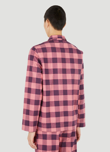 Tekla Gingham Classic Pyjama Shirt Pink tek0350020