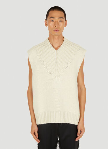 Jil Sander V-Neck Sleeveless Sweater White jil0149008