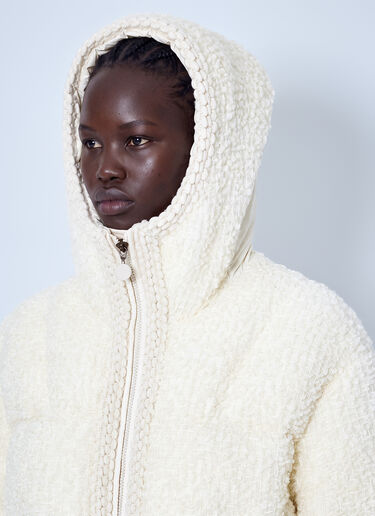 LN-CC® - Moncler: Cristallin Hooded Wool Blend Short Down Jacket - Cream Moncler Cristallin Hooded Wool Blend Short Down Jacket Cream mon0266031