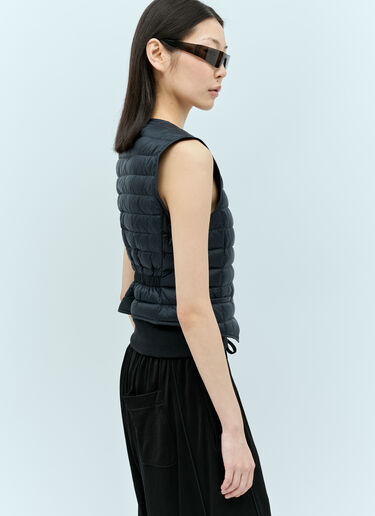 Moncler 徽标贴饰绗缝背心 黑色 mon0255028