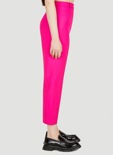 Alexander McQueen Tailored Cropped Suiting Pants Pink amq0248002