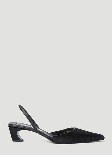 Acne Studios Hairy Slingback Heels Black acn0254020