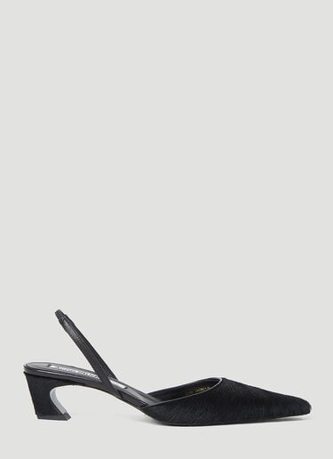 Hairy Slingback Heels Acne Studios Hairy Slingback Heels Black acn0254020