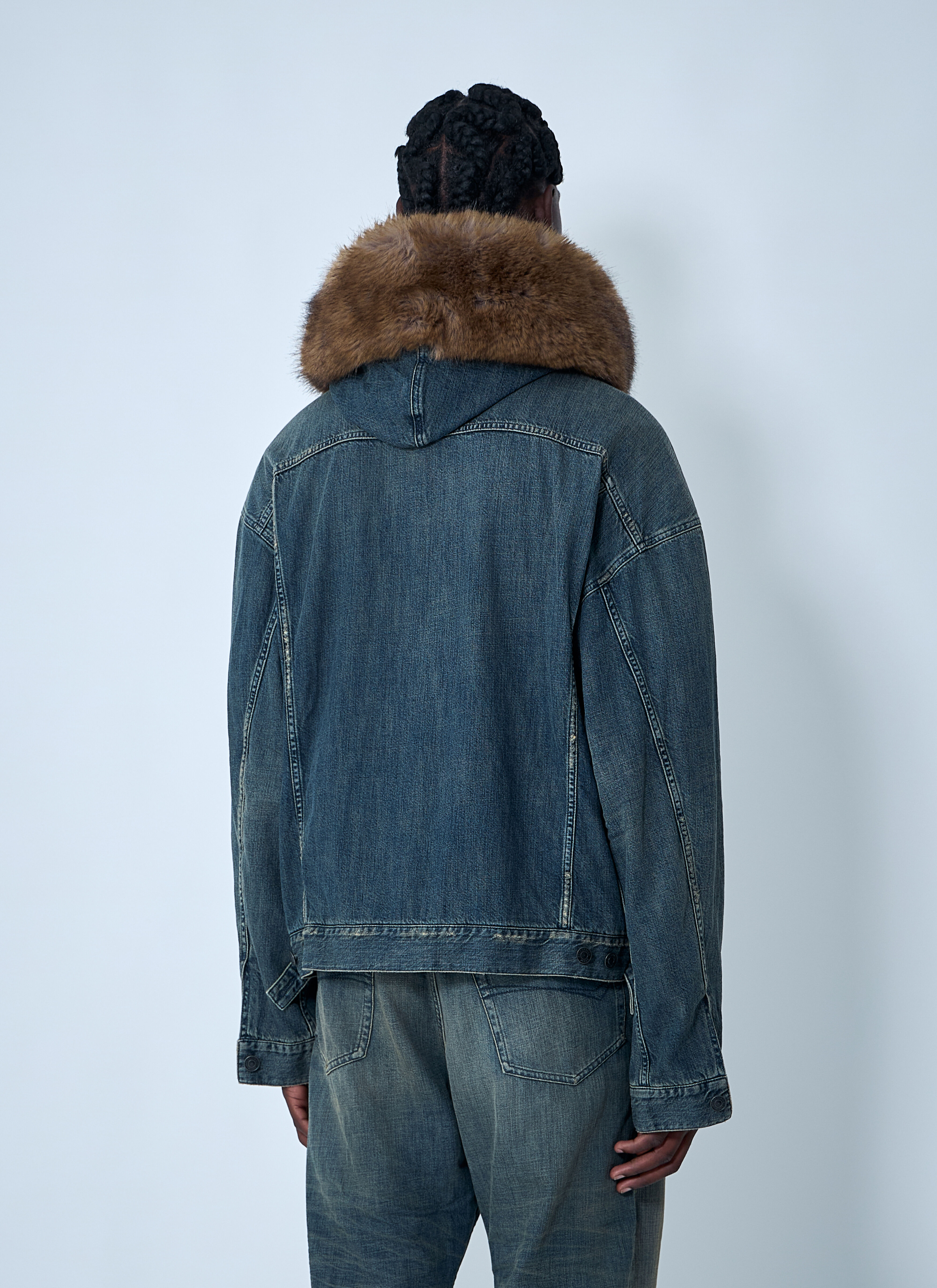 Balenciaga Men's' Boxy Denim Jacket in Navy | LN-CC®