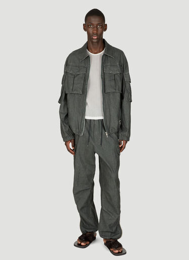 Dries Van Noten Linen Cargo Pants Grey dvn0156012