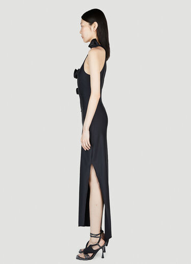 Asymmetric Flower Gown Coperni Asymmetric Flower Gown Black cpn0253004