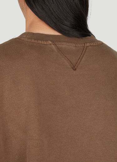 Boxy Crewneck Sweatershirt Entire Studios Boxy Crewneck Sweatershirt Brown ent0353005