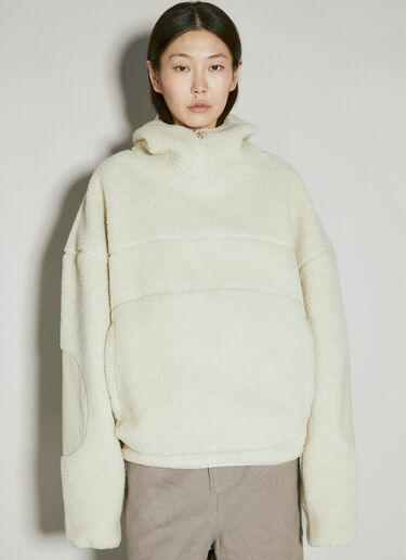 Entire Studios Fluffy Fleece Hooded Sweatshirt Beige ent0353012