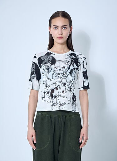 Chopova Lowena Cat Consort 网眼上衣  白色 cho0360005