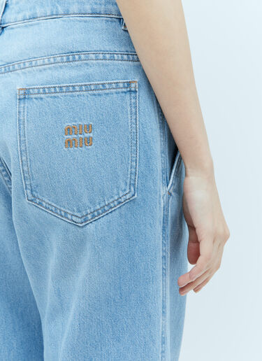 Miu Miu Baggy Jeans Blue miu0256011