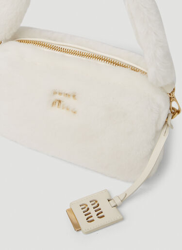 Miu Miu Fluffy Shoulder Bag White miu0252042