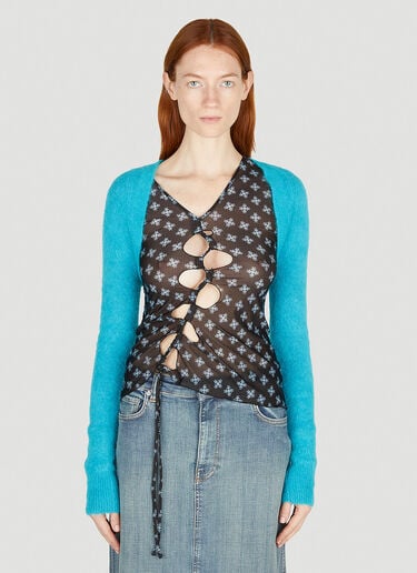 Brushed Knit Bolero GANNI Brushed Knit Bolero Blue gan0252002