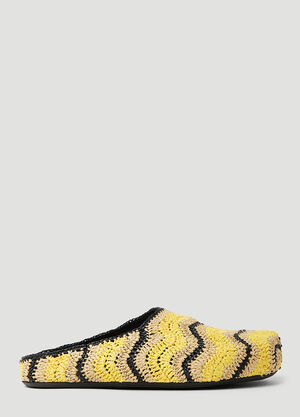 Marni x No Vacancy ファスベット サボ ラフィアミュール イエロー mvy0153009