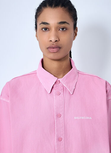 Balenciaga Button-Down Shirt Pink bal0259067