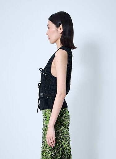 GANNI Logo Patch Vest Black gan0260001