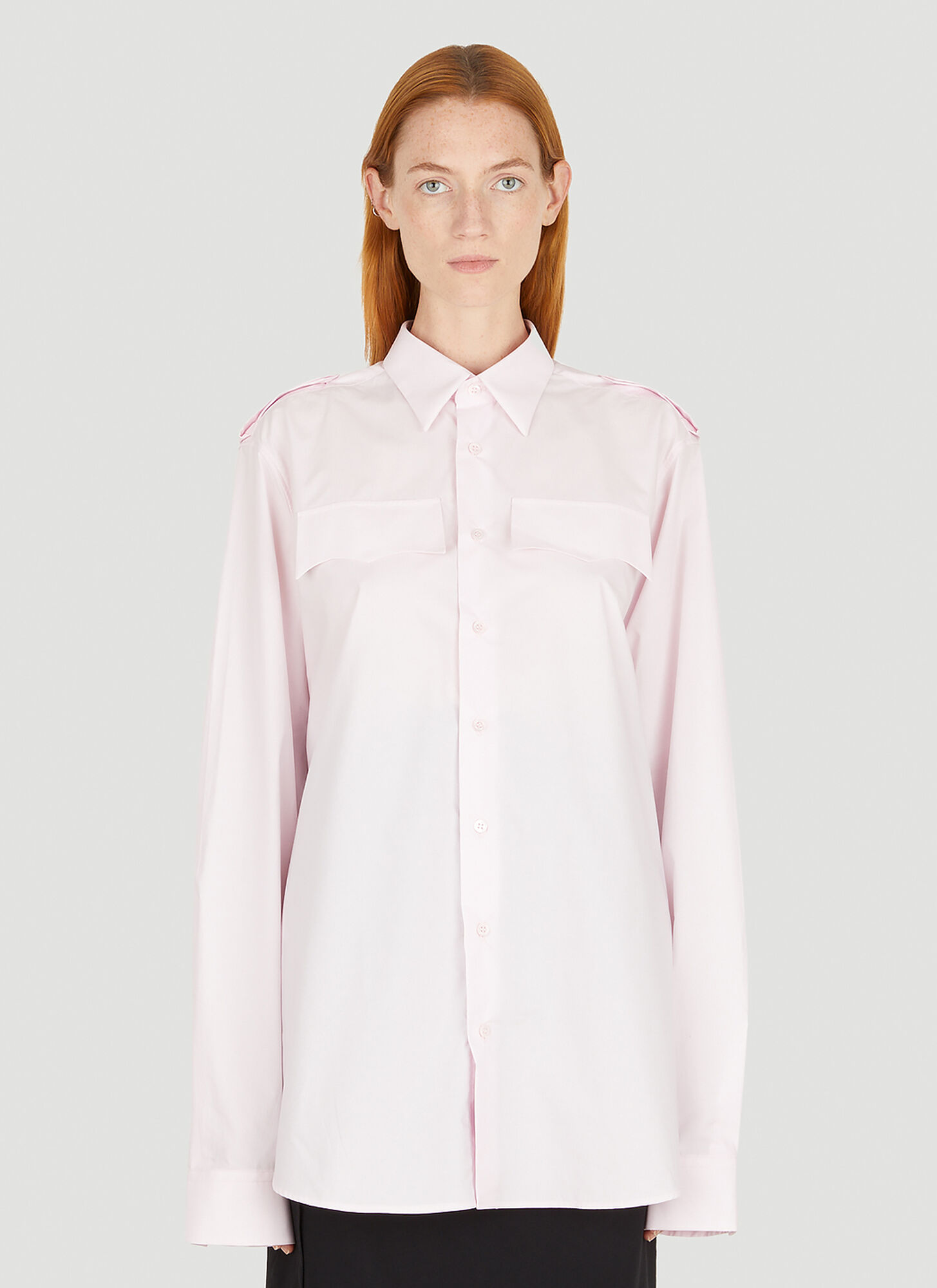 Shop Raf Simons Uniform Shirt In Pink