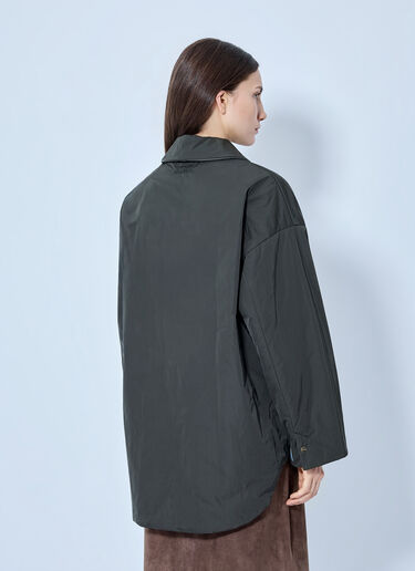 LN-CC® - Max Mara: Oversized Button-Down Jacket - Dark Green Max Mara Oversized Button-Down Jacket Dark Green max0265308
