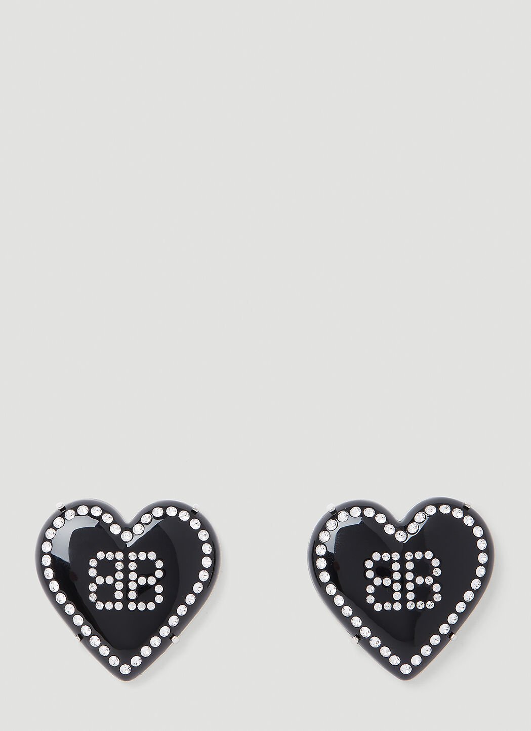Vivienne Westwood Heart Logo Earrings Black vvw0254048