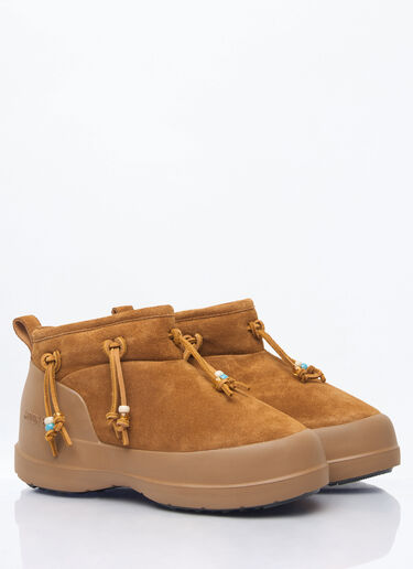 Moon Boot Luna Low Beads Suede Boots Brown mnb0260004