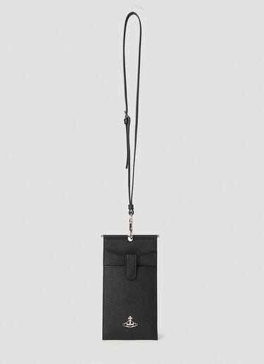 Orb Plaque Passport Holder Lanyard Vivienne Westwood Orb Plaque Passport Holder Lanyard Black vvw0152042