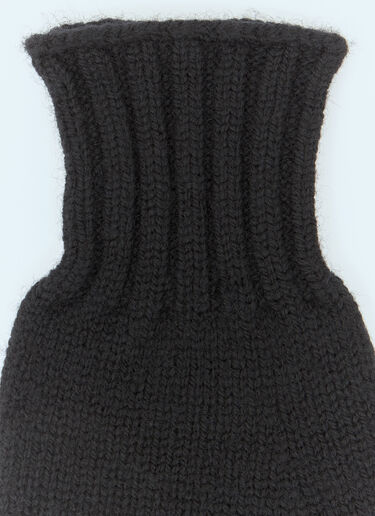 MHL by Margaret Howell Chunky Fingerless Gloves Black mhl0158015