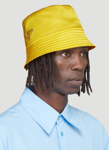 Prada Nylon Bucket Hat Yellow pra0134030