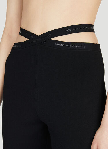 Alexander Wang Criss Cross Logo Pants Black awg0251026