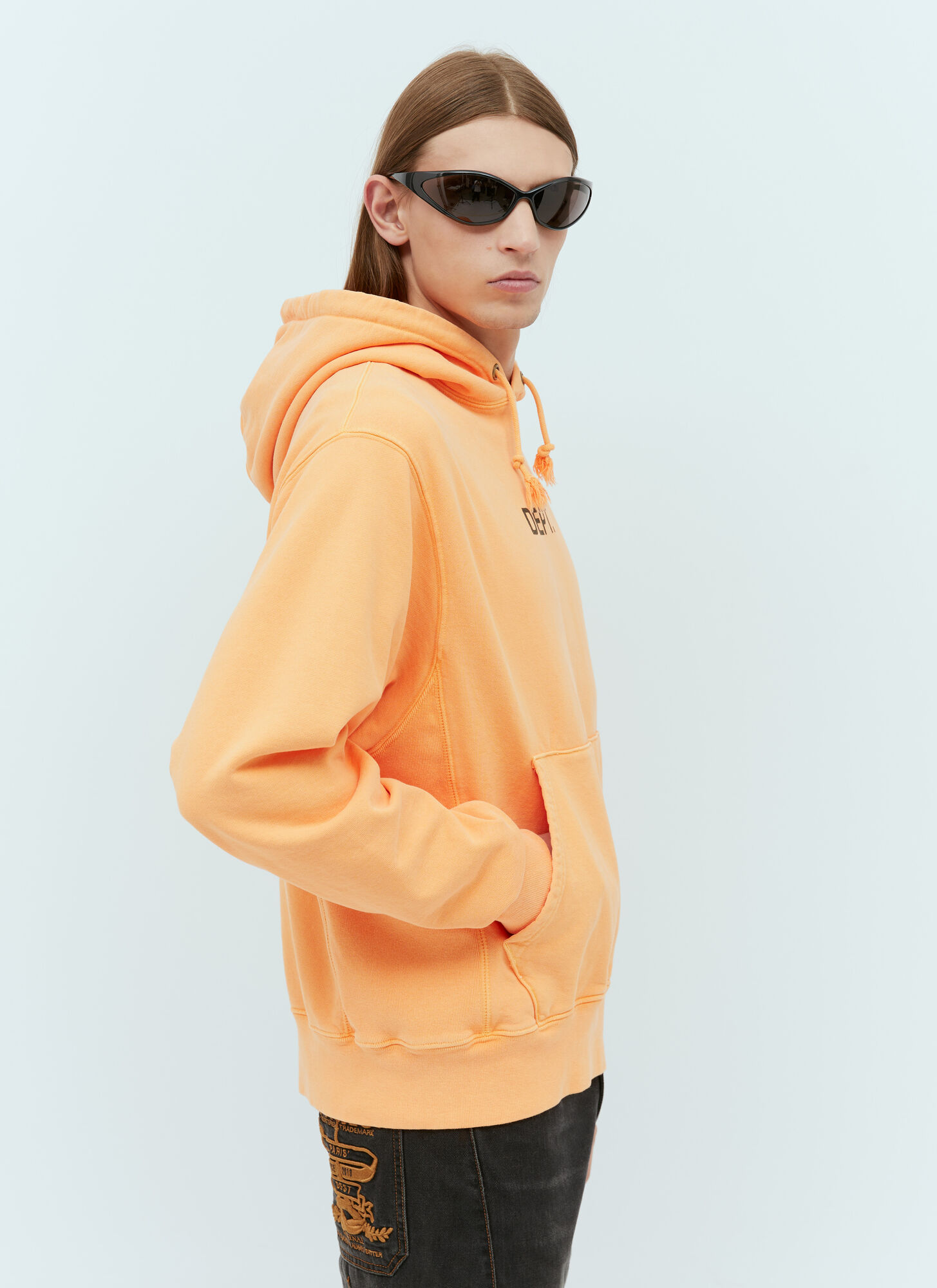 Shop Gallery Dept. Dept Logo Hooded Sweatshirt In Orange