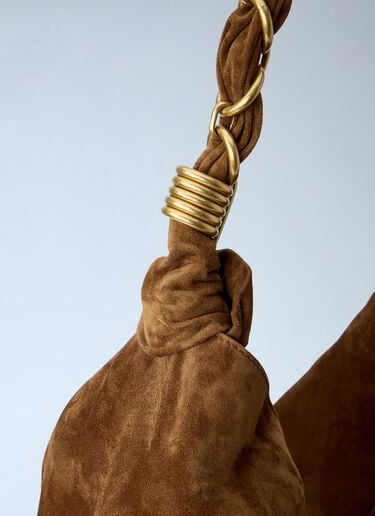 LN-CC® - Saint Laurent: Amalia Suede Shoulder Bag - Brown Saint Laurent Amalia Suede Shoulder Bag Brown sla0263086