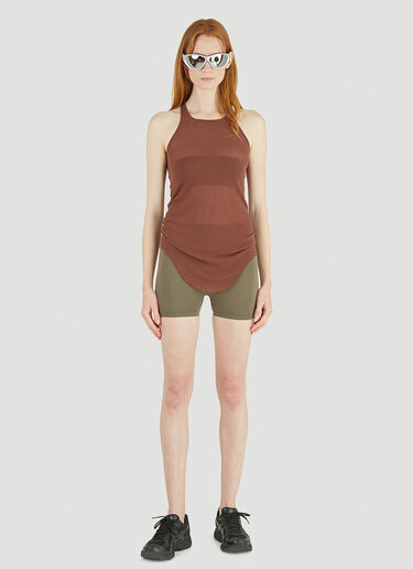 Rick Owens Basic Rib Tank Throat Top Brown ric0243053