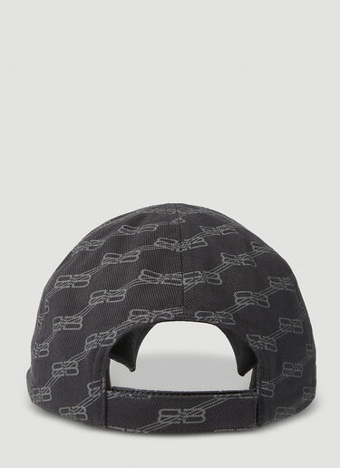 Balenciaga BB Monogram Baseball Cap Black bal0151047